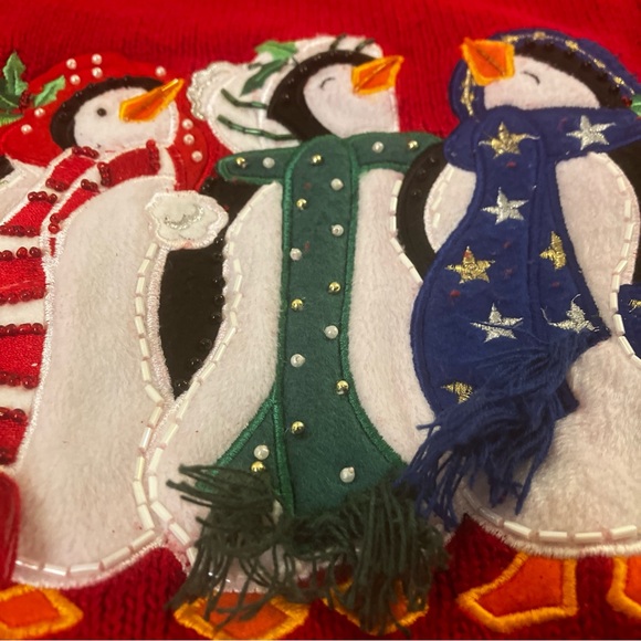 Red Vintage Christmas Sweater - Picture 3 of 13